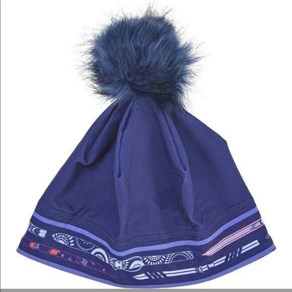 Krimson Klover Blue Pompom Beanie HAT Apres Ski removable Pom Nordic skis NWT main image 3